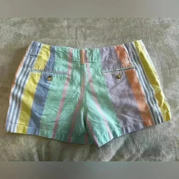 Polo By Ralph Lauren Women’s 100% Cotton Colour blocked sherbert Shorts Size 0 - Picture 2 of 6